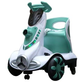 سكوتر كهربائي للأطفال بأضواء وفقاعات جذابة وجميلة قابل للشحن مع ريموت