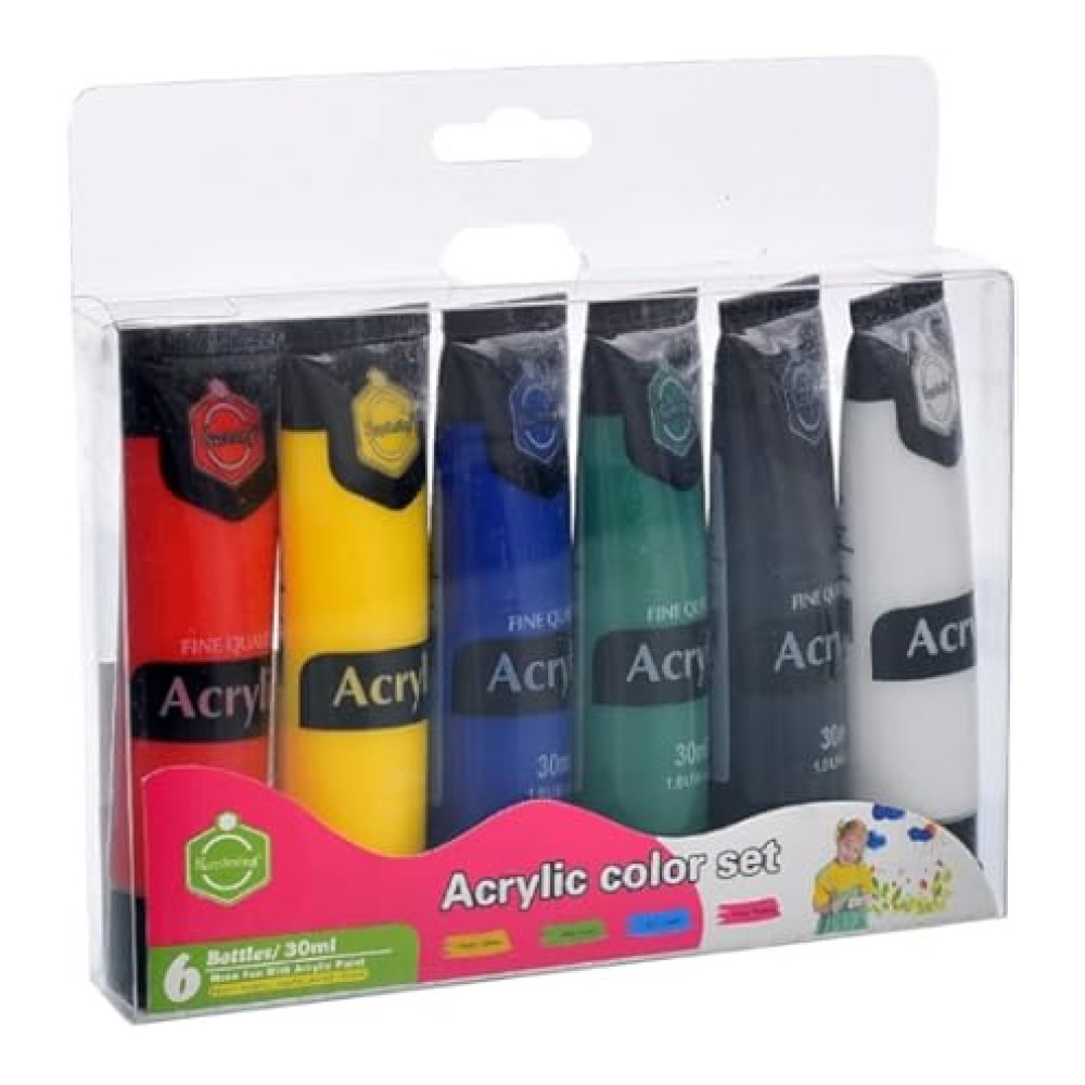 انبوب طلاء اكريليك من كيب سمايلينج 6 لون × 30 ملم