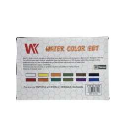 الوان مائية 12 لون ( 12 ملم + 3 فرش + اسفنجة + بايلت الوان )