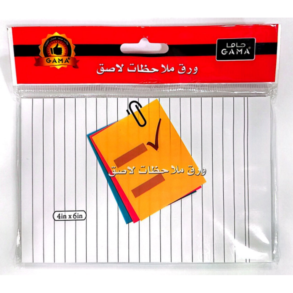 ورق ملاحظات ابيض ( 6 * 4 in ) مسطر