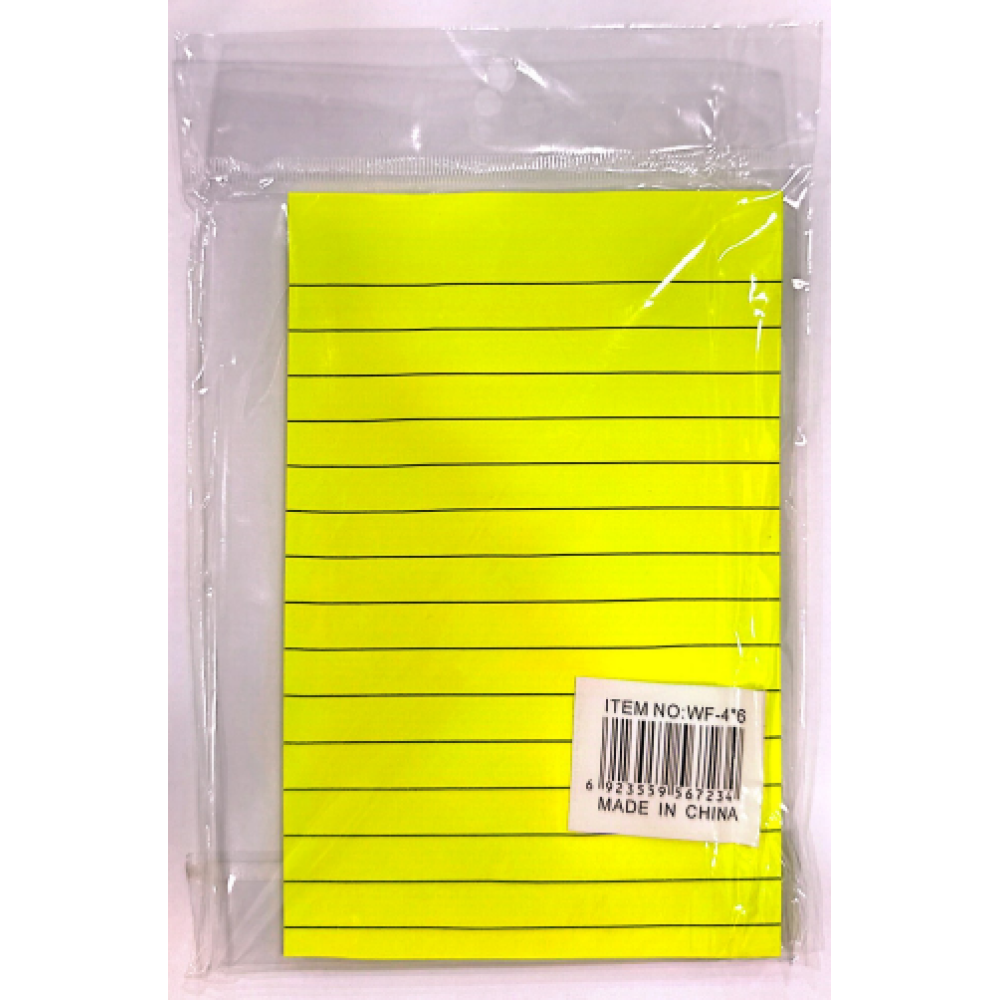 ورق ملاحظات اصفر ( 6 * 4 in ) مسطر