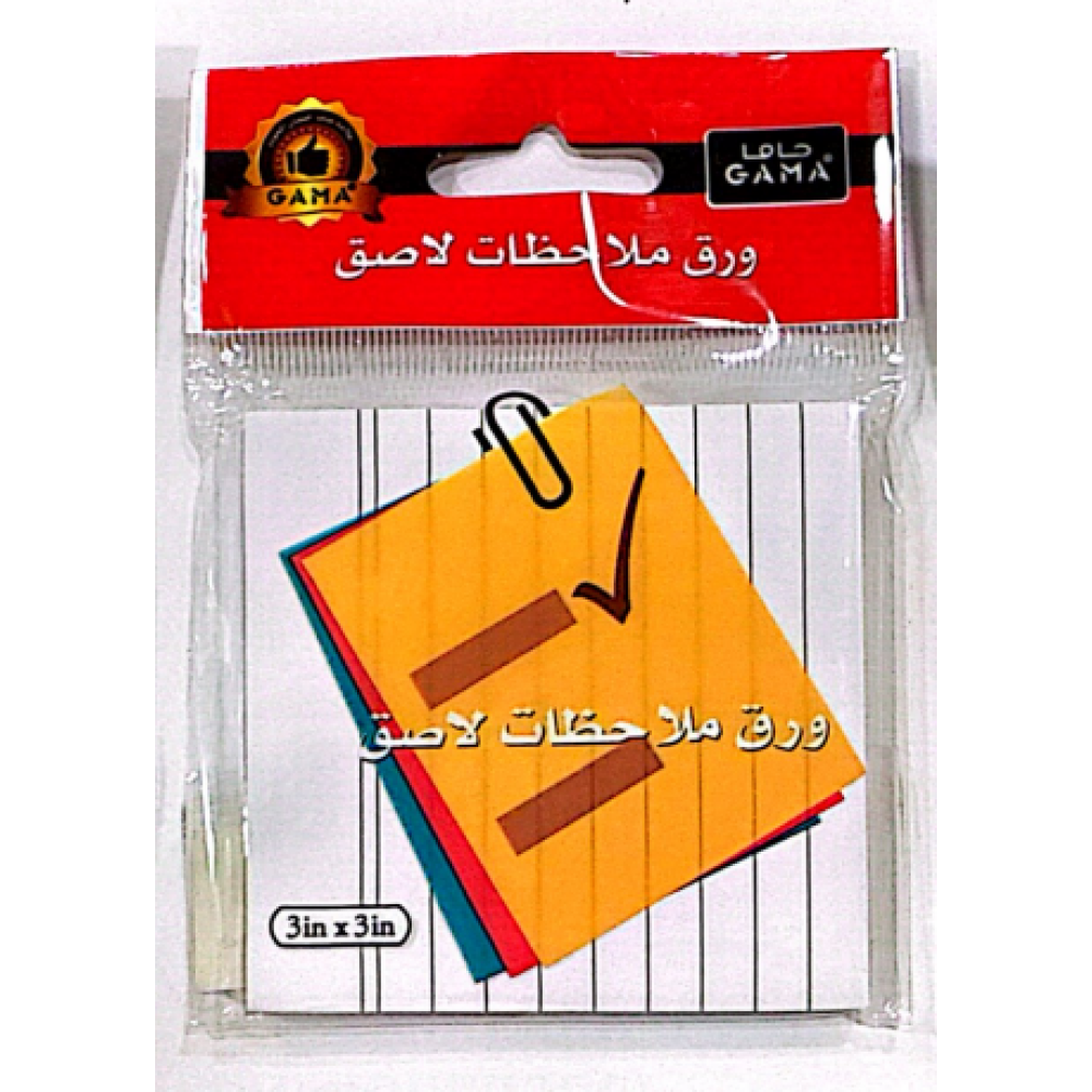 ورق ملاحظات ابيض ( 3 * 3 in ) مسطر
