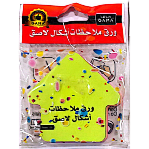 ورق ملاحظات ملون ( 3 * 3 in ) أشكال
