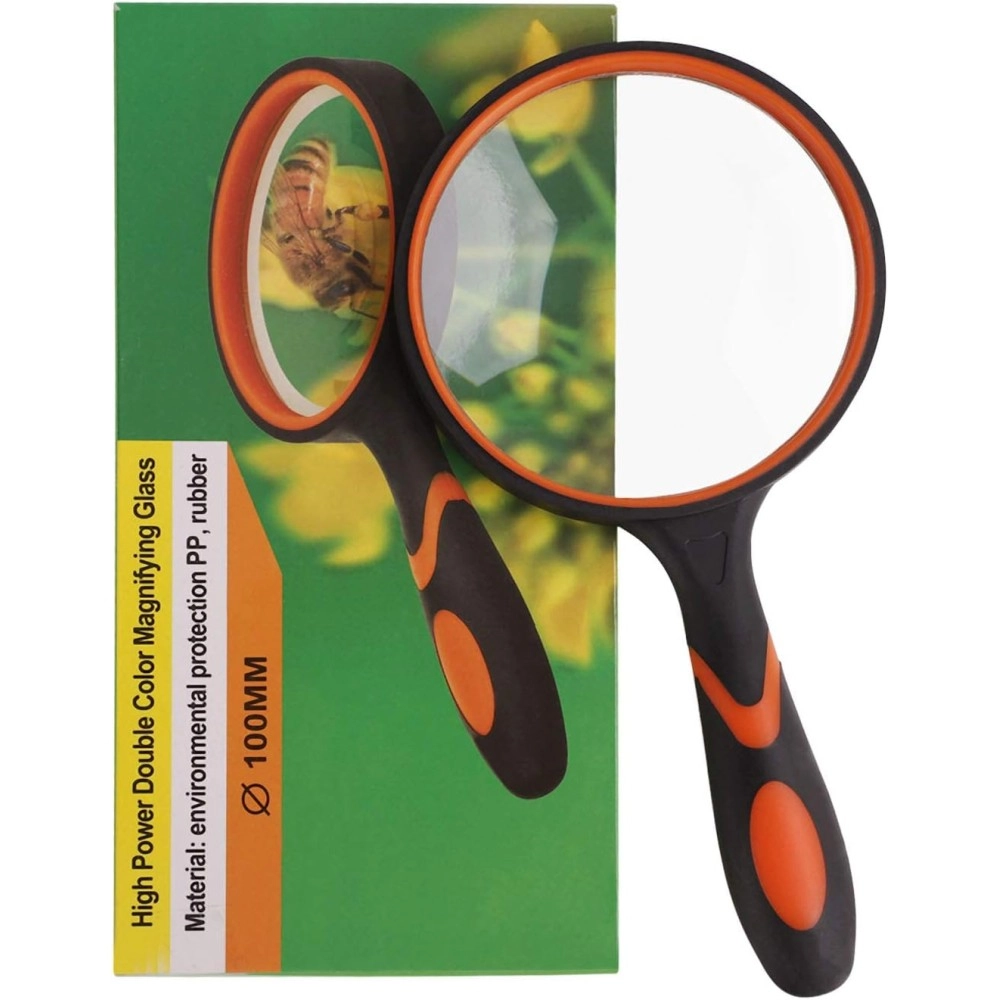  عدسة مكبرة سميكة 100mm مقاومة للكسر مع مقبض ناعم غير قابل للانزلاق