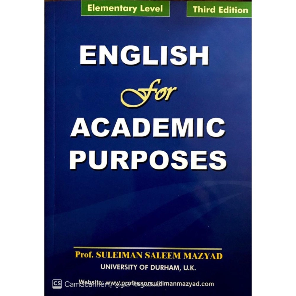 ENGLISH For ACADEMIC PURPOSES