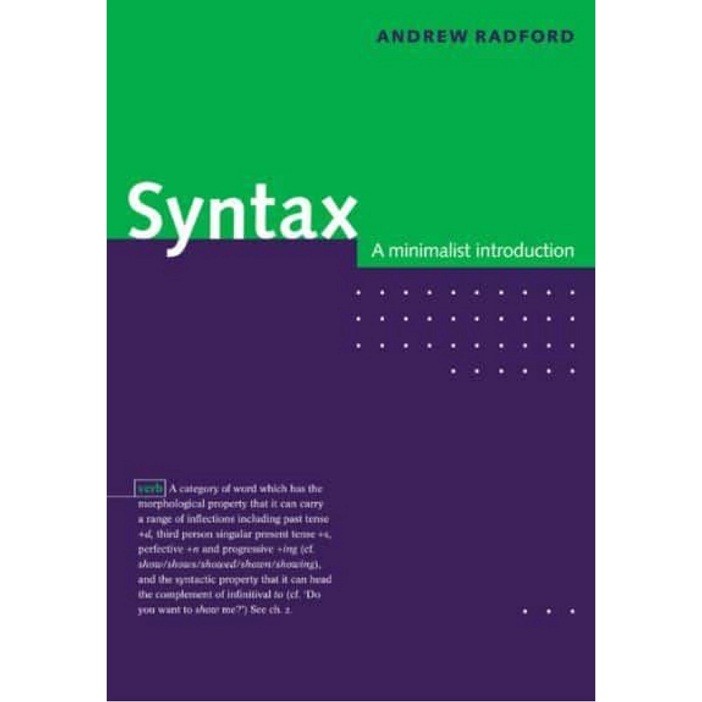 Syntax: A Minimalist Introduction